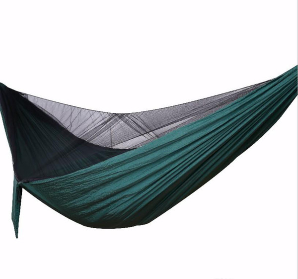 Easy Set Up Mosquito Net Hammock Double Hamak 270*140cm With Wind Rope Nails Hamac Hamaca Portable For Camping Travel Yard