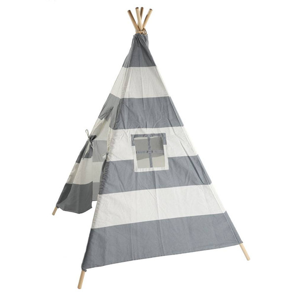Canvas Teepee Canopy Tent Playhouse Kids toy teepee tent Play room Indoor outdoor Portable Kids Playhouse Sleeping Dome Teepee Tent US stock