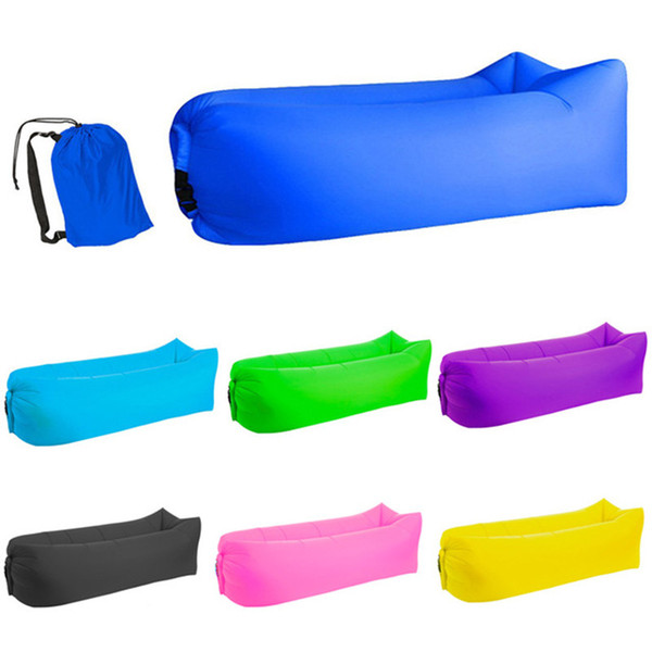 190*70*50CM Lounge Sleep Bag Outdoor Lazy Inflatable Beanbag Sofa Chair Living Room Cushion Beach Resort Air Bed Self Inflated Beanbag