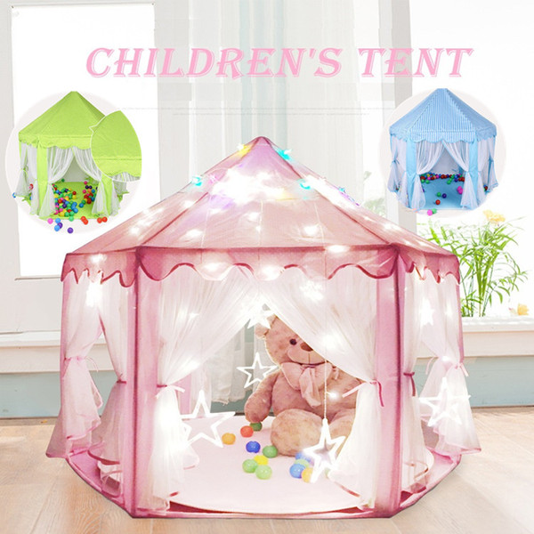 Wholesale-multi Colors Kids Portable Toy Tents Princess Castle Play Game Tent Activity Fairy House Fun Indoor Outdoor Playhouse A0673
