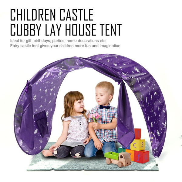 Play Tent Portable Foldable Tipi Prince Dream Folding Tent Children Boy Starry Sky Cubby Play House Kids Gifts Outdoor Toy Tents