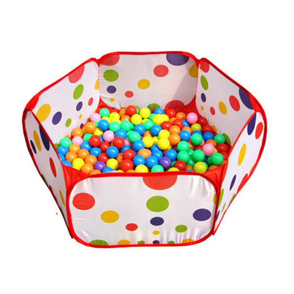 1m Pop up Hexagon Polka Dot Children Ball Play Pool Tent Carry Tote Toy + 50 Balls Levert Dropship Oct 26