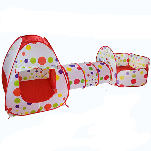 3Pcs/Set Play Tent Baby Toys Ball for Children Tipi Tent Pool Ball Pool Pit Baby Tent House Crawling Tunnel