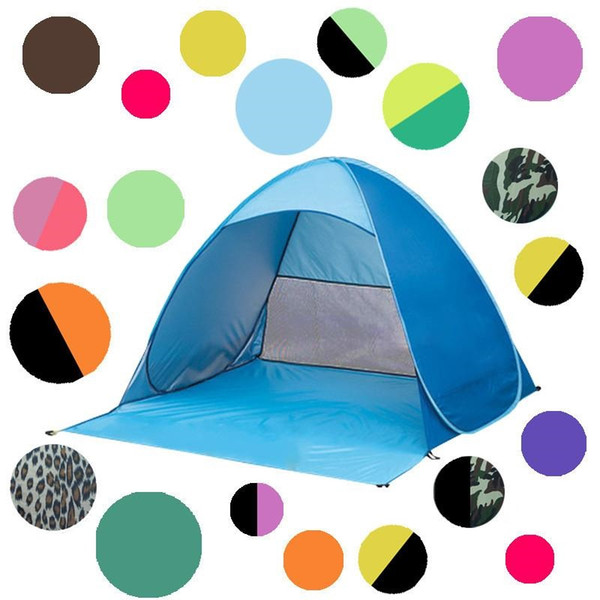Outdoor Quick Automatic Opening Tents Instant Portable Beach Tent Beach Tent Beach Shelter Hiking Camping Family Tents For 2-3 Person mk446