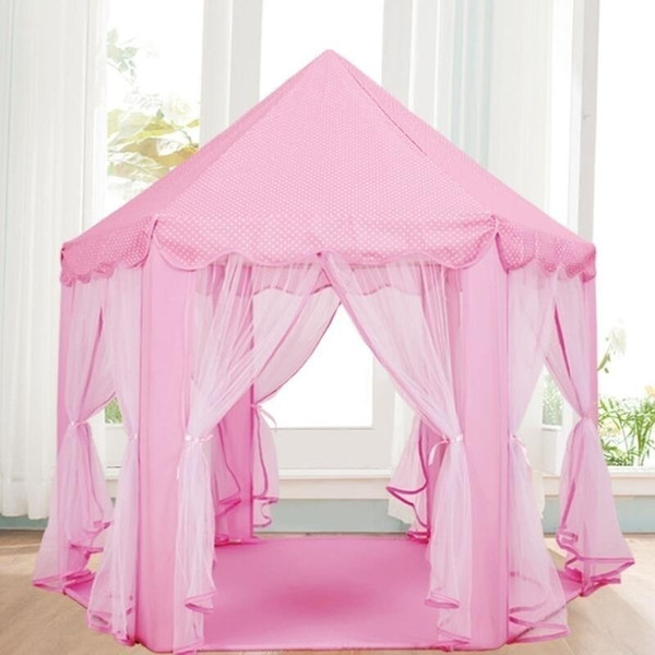 Free Shipping!Children Portable Floding Princess Castle Play Game Tent Activity Fairy House Funny Indoor Outdoor Sport Playhouse Toy For Kid