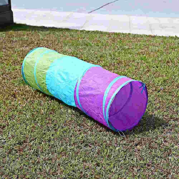 1.5M Colorful Folding Kids Tunnel Tube Play Tent Game Play Tent Foldable Indoor Outdoor Garden Playhouse Tent Children Xmas Gift