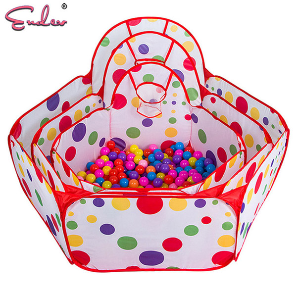 Endev 100pcs balls Kid Swim Ocean Ball Pit Pool Game Playhouse Foldable Play Tent In/Outdoor Hut Pool toy for Chilren gift