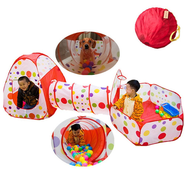 Kids 3 In 1 Ball Pit Pool Play Tent House Indoor Outdoor Game Toy With Carry bag
