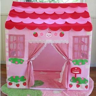 Baby Toys Simulation Kids Pricess House Game Play Tent Indoor / Outdoor Pink Attached Bag Birthday Gift
