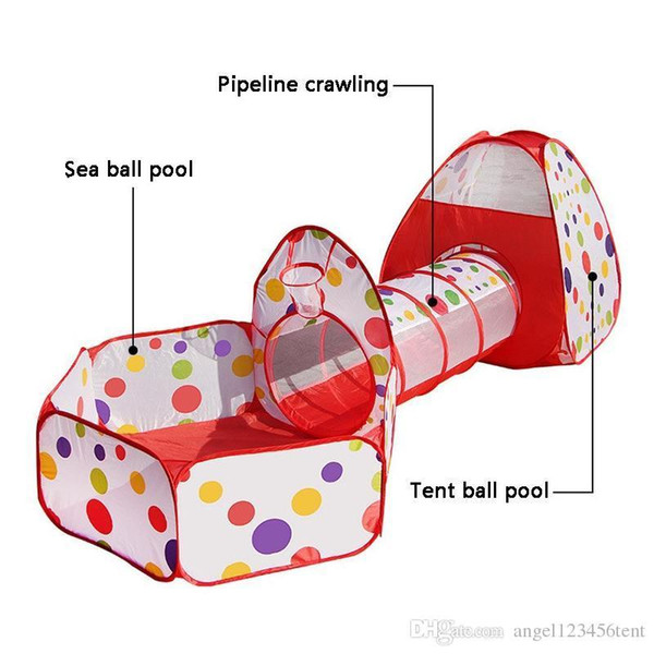 Freee Shipping Kids Play Tents Pipeline Crawling Huge Tunnel Toy House for Children Outdoor Indoor Yard Playpens Ocean Stress Ball Pool