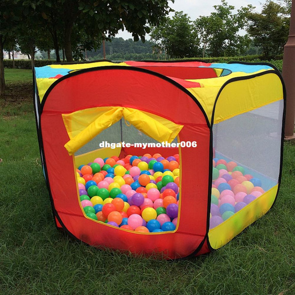 Play House Indoor and Outdoor Easy Folding Ball Pit Hideaway Tent Play Hut Garden Playhouse Kids Tent
