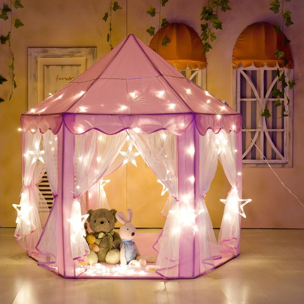 Wholesale Baby Girl Princess Castle Play Tent Playhouse Children Kids Outdoor Toys Gift