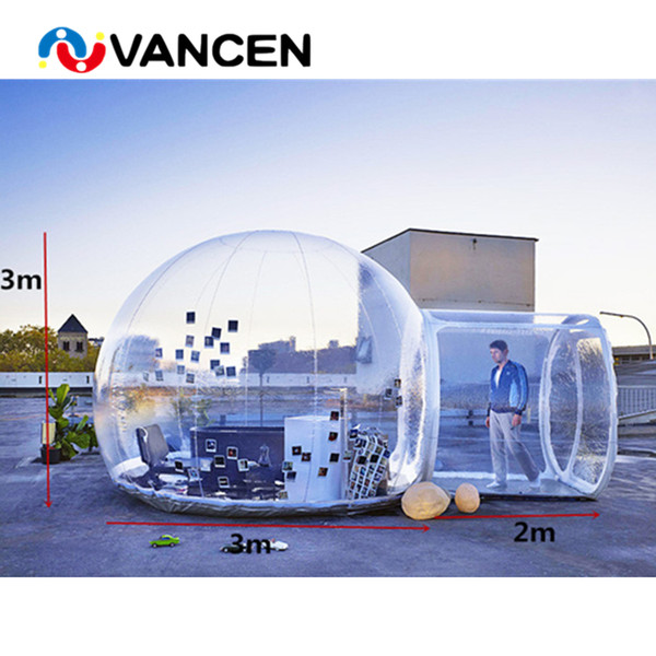 0.8mm PVC inflatable transparent tent good show igloo tent for park wholesale price inflatable clear tent for sale