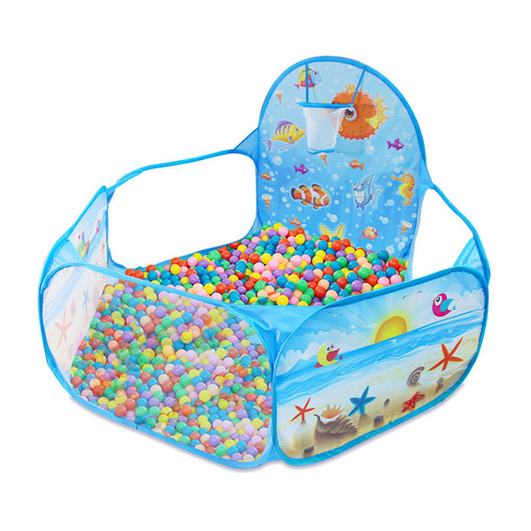 New Tent Ocean Series Cartoon ocean Ball Game Portable Pool Foldable Children Outdoor Sports Educational Toy With Basket
