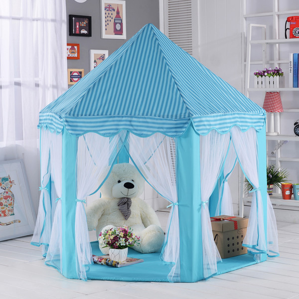 Kids Play Tents Prince Princess Party Tent Children Indoor Outdoor Tent Big Game House Three Colors