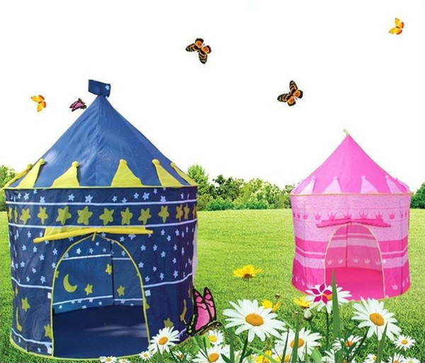 Prince and Princess Teepee Kids Play Tents Children Playing Indoor Outdoor Toy Tent Game House Two Colors