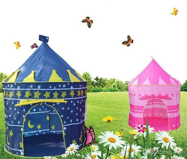 Prince and Princess Teepee Kids Play Tents Children Playing Indoor Outdoor Toy Tent Game House Two Colors