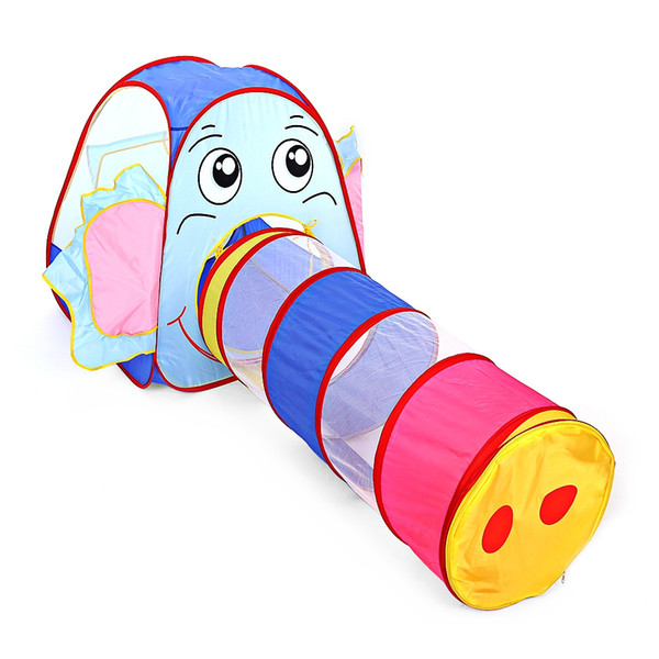 Portable Kids Toy Tent Foldable Outdoor Indoor Cartoon Elephant Tent Children Playhouse Play Game House Cubby Hut Sport Tents