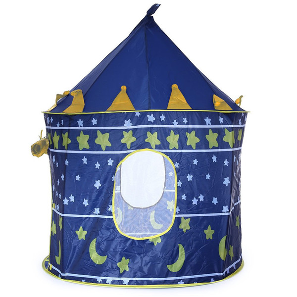 children 3 Colors Play Portable Foldable Tipi Prince Folding Tent Children Boy Castle Cubby Play House Kids Gifts Outdoor Toy Tents