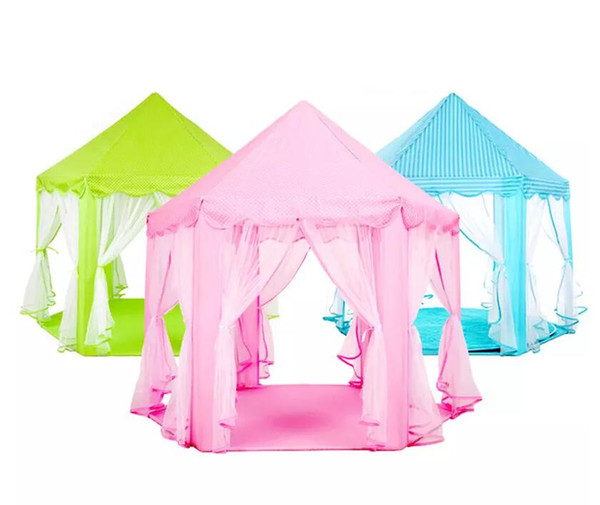 INS Children Portable Toy Tents Princess Castle Play Game Tent Activity Fairy House Fun Indoor Outdoor Sport Playhouse Toy Kids Gifts