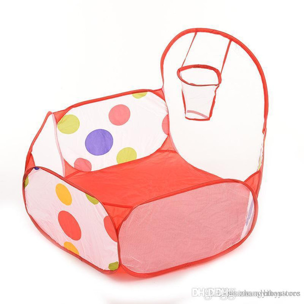 Wholesale-Portbale Play Tent with Basketball Hoop 72*35*41cm Fold Kids Tent Play House Princess Nice Christmas Gift