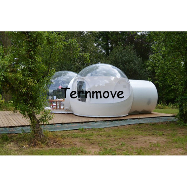 Double room outdoor half clear inflatable lawn tent,Inflatable transparent bubble tent for sale,canvas outdoor tent shelter