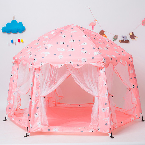Hot Sale Cute Baby Princess Castle Tent Automatic Rack Leisure Toy Tent Portable Children Play House