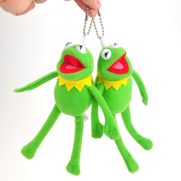 10cm Muppets Kermit Plush Sesame Street Frog Plush Doll Toys Kids Stuffed Toy keychain keyring pendant Backpack Keychians AAA794