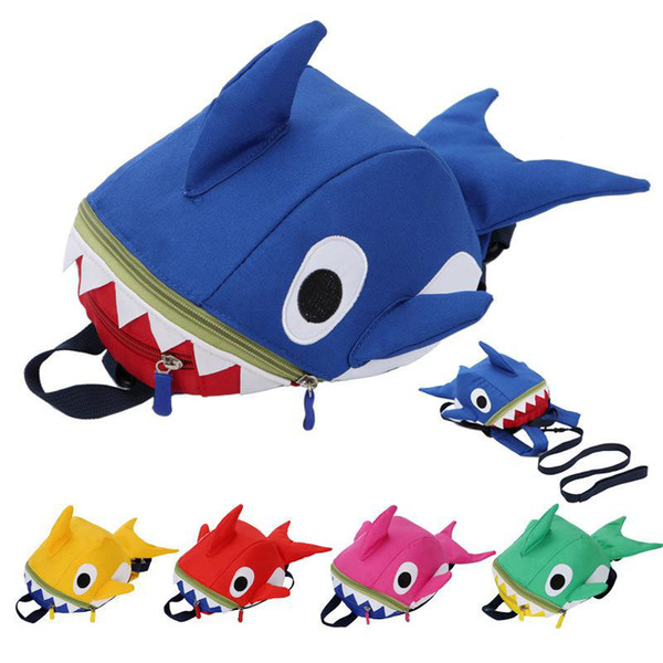 fanglef Kids 3D Animal Backpacks Baby Girls Boys Toddler Schoolbag Children Cartoon shark Backpack Toddler School Bag Gift For CHildren