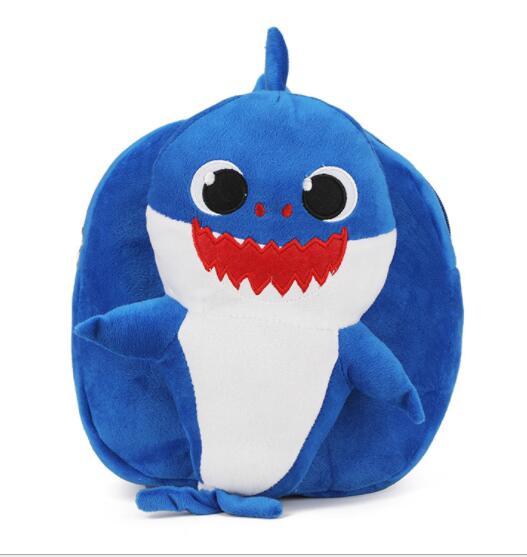 Lovely cheap plush shark kids backpack custom cute soft baby shark plush toy plush backpack