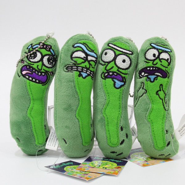 14cm Rick and morty plush toy, pickled cucumber bag pendant