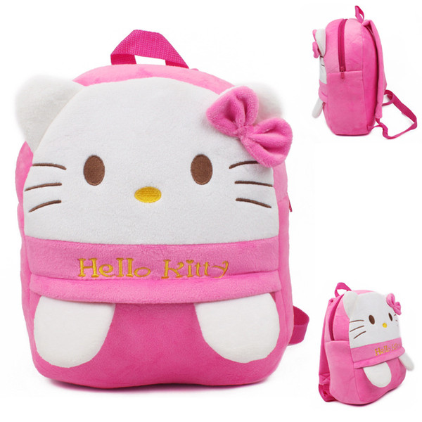 30*24CM Hello Kitty Kids Children Boy Girl Cartoon Backpack Schoolbag Shoulder Bag Plush Toy Bag FREE SHIPPING