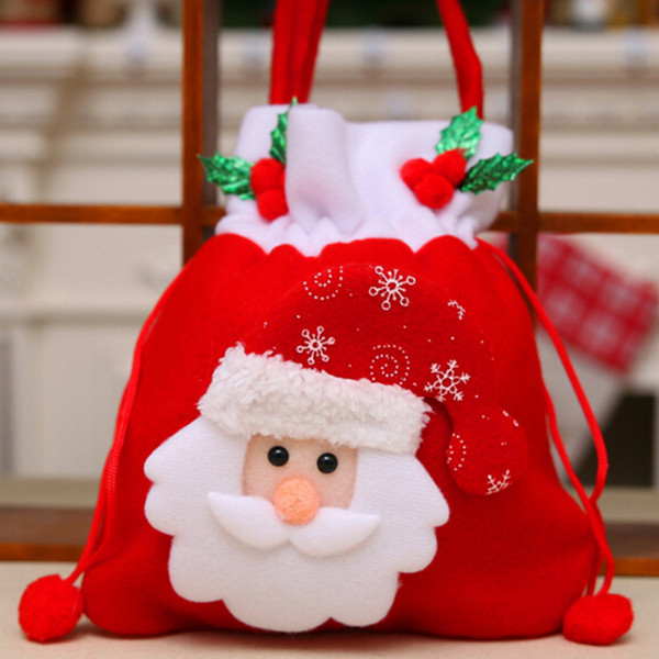 2017 NEW Fashion Christmas Gift Santa style Christmas Decoration Christmas Wedding Candy Bags Lovely Gifts Xmas Bag For Children