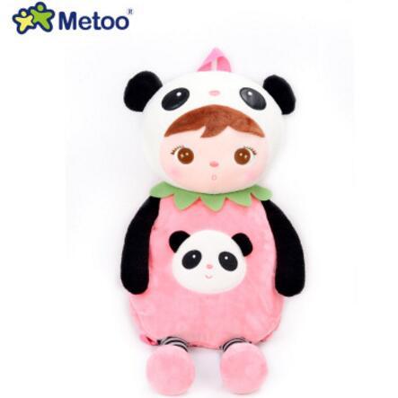 Metoo Animals Cartoon School Bags Kids Doll Plush Backpack Toy Children Shoulder Bag for Kindergarten Angela Rabbit Girl