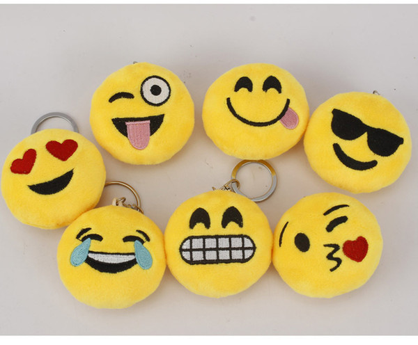 New 21 style Emoji toys for Kids Emoji Keychains Mixed Emoji Keyrings Bag pendant 5.5*2.5cm Free shipping E765