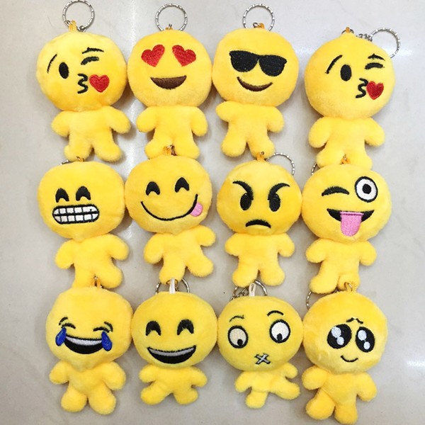 Fashion Cute Emoji Dolls Emoticon Smiley Face Keychain Pendant Key Chain Holder Keyring Gift for Women Men b711