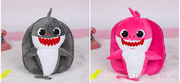 Cartoon 3D PinkFong Plush Backpack School Bag Girl Boy Kids Children School Bags Shark Backpacks Baby Infantil Escolar Mochilas C1