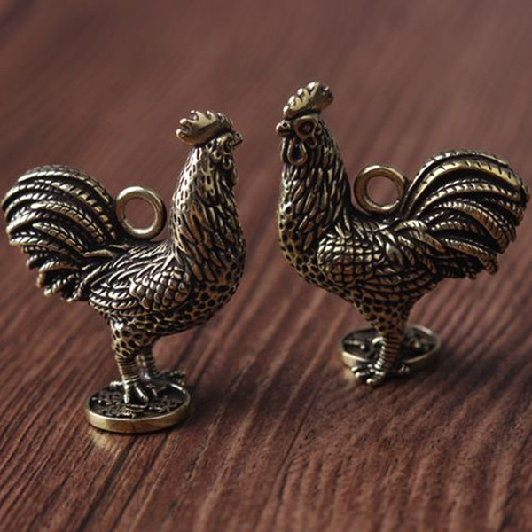 20170607 Domineering Chinese Style Cock Doll Brass Ornaments Doll Child Kids Callans Good Gift Free Shipping