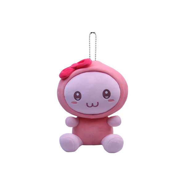 Imitation cartoon cartoon doll key chain pendant bag baby carriage pendant short plush toy doll