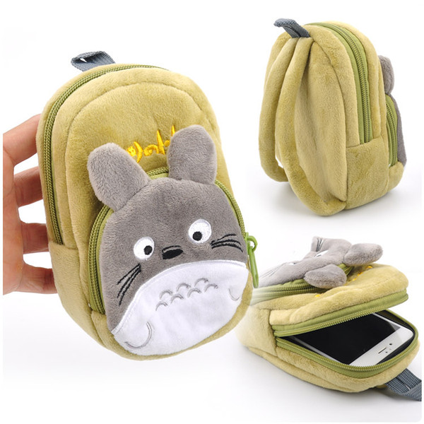 Hot Sale New 15x11cm My Neighbor Totoro Plush Coin Bag Mini Mobile Bag For Best Gifts