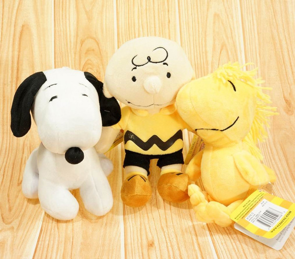 New Peanuts Comics Movie Charlie Brown And Snoopy Plush Toys Dolls Little Cute Woodstock Plush Stuffed Dolls