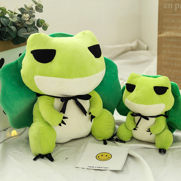 Novelty Travel Frog Doll Kids Plush Toys Cartoon Animation Cute Stuffed Plush Pillow Green Ragdoll Baby Children Toy Gifts