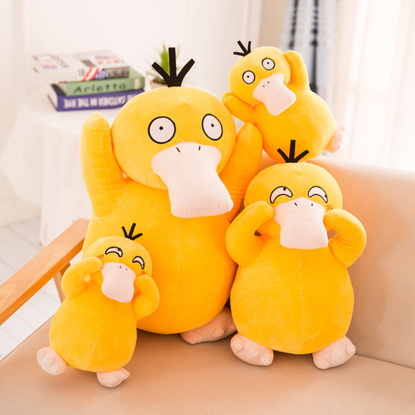 Wholesale 30cm Creative Cute Psyduck PP Cotton Stuffed Doll Children Plush Toys Gift Kids Pillow Cartoon Yellow Ducks Pet Elf Dolls