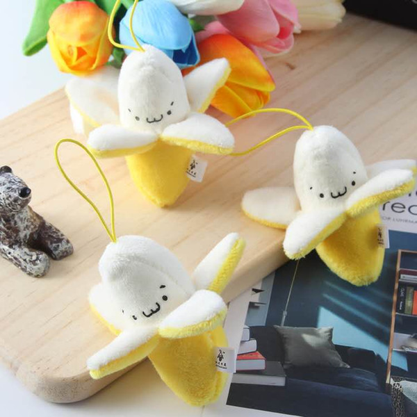 Cute peel banana cell phone pendant