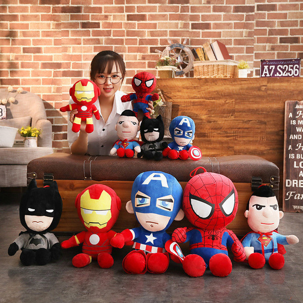 28cm cute Q Spider-Man Captain America Pack Toy Superhero Plush Soft Avengers Plush Gifts Children's Toys Anime Kids Toys