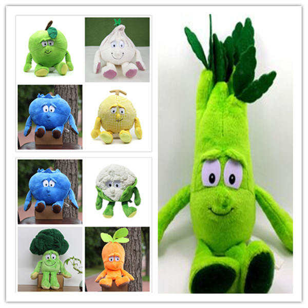 Cartoon Plush dolls Toys stuffed dolls 9inches Fruits Vegetables cauliflower Mushroom blueberry Starwberry Soft Plush Doll Toy