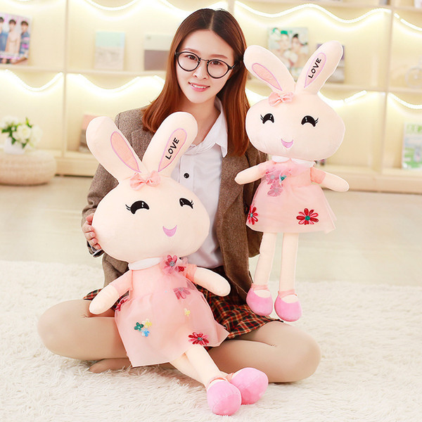 Cartoon Velvet Cloth Rabbit Plush Doll Toys Cloth A Doll Bunny Pillow Doll Lovely Rabbit Gift Gift