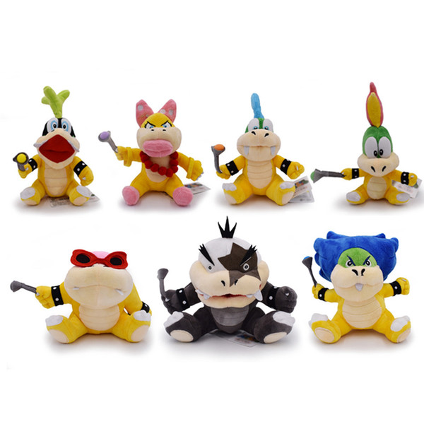 Super Mario Koopalings Plush Toys Wendy LARRY IGGY Ludwig Roy Morton Lemmy Koopa Plush Toys Stuffed Doll