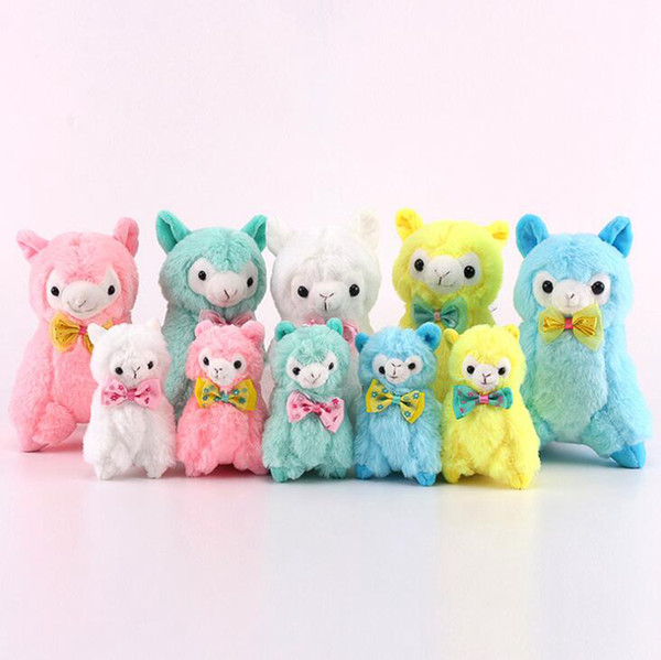 Rainbow Alpaca Doll 11cm 18cm Mud Horse Plush Toys Sheep Stuffed Dolls Soft Lama Christmas Toys OOA7418-6