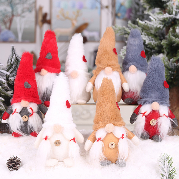 Swedish Gnome Plush Toy Scandinavian Gnome Nordic Tomte Dwarf Home Decoration Christmas Ornament Toy Faceless Doll CCA11915-A 60pcs